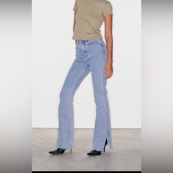 Motel Rocks | Jeans | Motel Rocks Split Bootleg Jeans In Light Wash ...